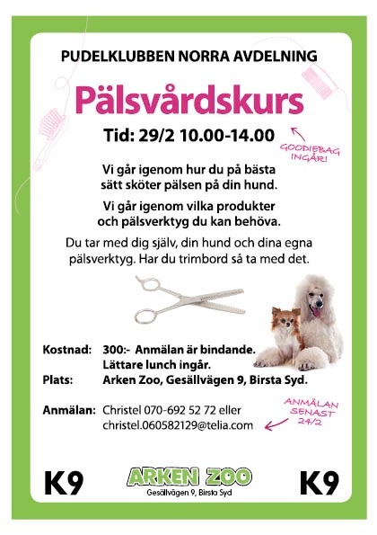 Pälsvårdkurs i Sundsvall
